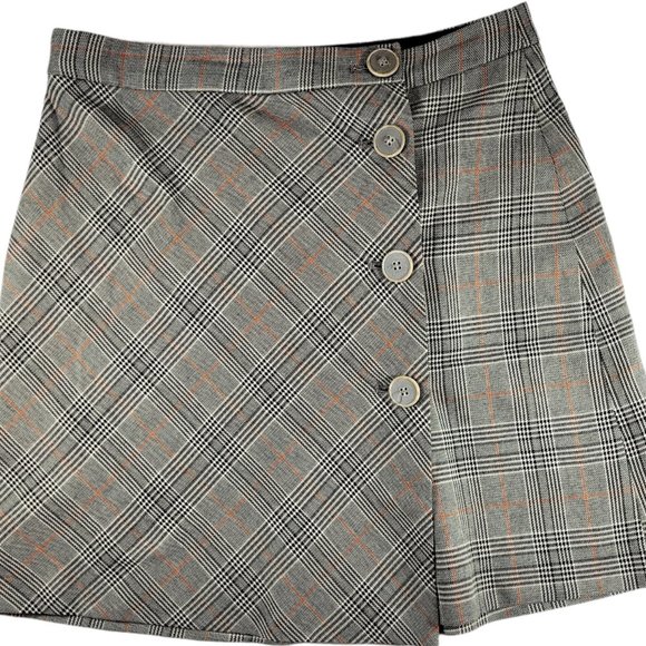 ZARA Basic Plaid mini skirt - Picture 1 of 9